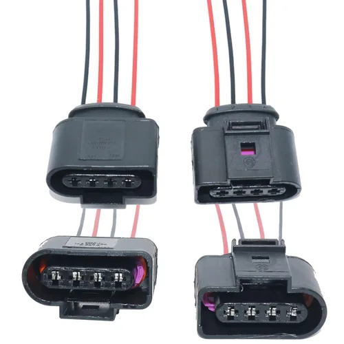 Vista 4 de CHENX 4 juegos de conectores de bobina de encendido son aplicables al conector hembra del arnés de bobina de encendido Audi compatible