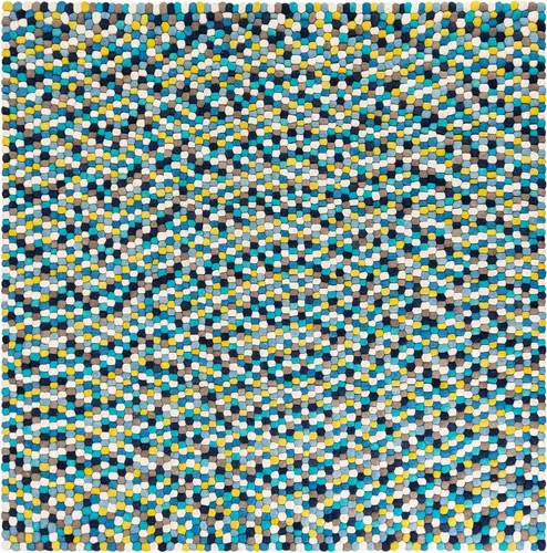 Vista 32 de Unique Loom Felt Ball Collection - Alfombra de área (2 pies, redonda, rosa y púrpura/marfil)