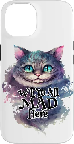 Vista 4 de Cheshire cat We're All MAD Here Alicia in Wonderland - Carcasa para iPhone 17