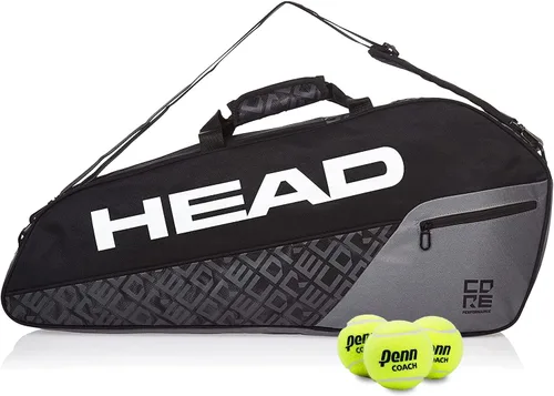 Vista 3 de Head Core 3R Pro, bolsa para raquetas de tenis Negro