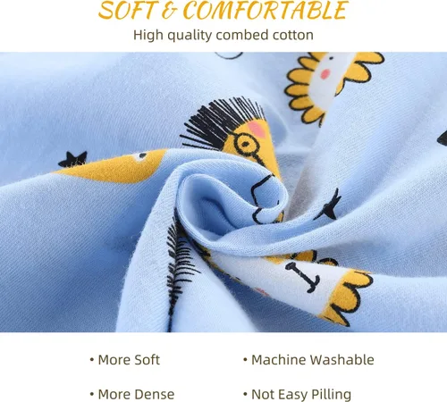Vista 4 de Mud Kingdom Conjunto de pijamas de verano para niños y niñas, con botones, divertidos dibujos animados