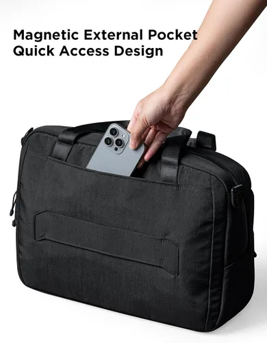 Vista 6 de ALPAKA Bravo Brief - Portafolio para laptop de 16 pulgadas, bolsa de hombro de negocios con protección contra la intemperie, bolsa de mensajero