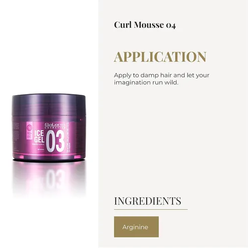 Vista 4 de SALERM - Gel para peinar el cabello - Gel de hielo 0.1-6.8 fl oz - Fuerte fijación - Gel de aspecto húmedo - Agarre e hidratación del cabello - Con