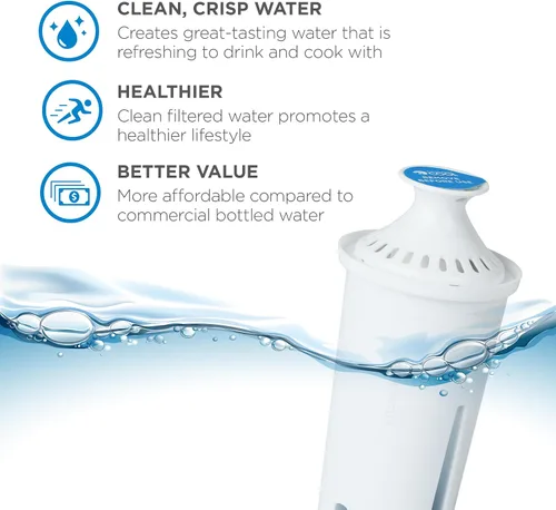 Vista 5 de Reemplazos de filtro Brita Commercial Cool, filtros de agua de repuesto para jarra Brita estándar, dura hasta 60 galones, Certificado NSF, CCWFB6