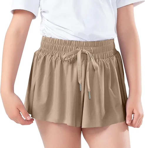 Vista 3 de Pantalones cortos fluidos para niñas, pantalones cortos de mariposa para niños, pantalones cortos deportivos para niños pequeños, faldas de tenis 2