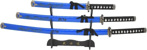 Vista 7 de Snake Eye Tactical Juego de katana samurái de 3 piezas con diseño de dragón de dos tonos