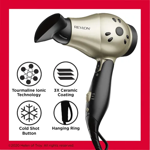 Vista 10 de REVLON 1875W Secador de pelo compacto con mango plegable Ideal para viajes