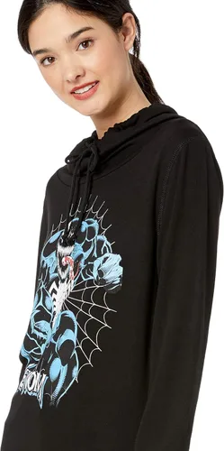 Vista 2 de Marvel Women's Official Venom Tangled Junior's Long Sleeved Cowl