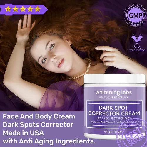 Vista 4 de Whitening Labs - Corrector de manchas oscuras, hidratante antienvejecimiento para cara, cuerpo, áreas sensibles, hombres y mujeres