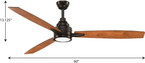 Vista 18 de Progress Lighting P2554-2030K Gaze Ventiladores de techo, 5 cuchillas, bronce