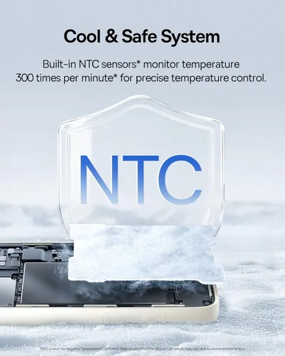 Vista 5 de Baseus Cargador portátil compacto de 20000 mAh de 45 W, banco de energía certificado CCC cables USB-C integrados, paquete de batería de carga rápida