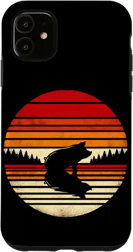 Vista 5 de Funda para iPhone 15 Pig Sunset Retro Style Safari Vintage 70s