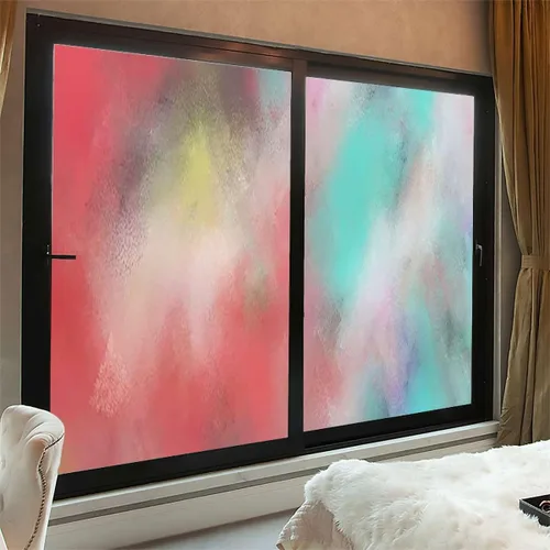 Vista 18 de Película de vinilo morado para ventana, cubierta estática para ventana de puerta, calcomanías tintadas para ventana, privacidad esmerilada