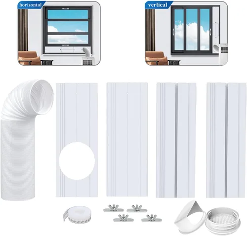 Vista 8 de Kit de ventilación portátil para ventanas de aire acondicionado, sello de ventana de aire acondicionado para manguera de escape de aire