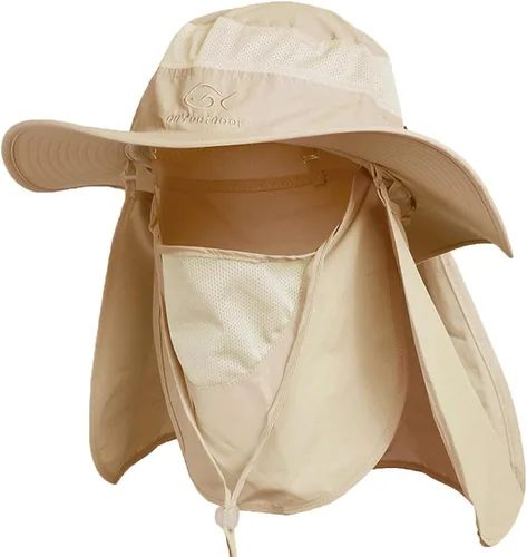 Vista 15 de Gorra de pesca Ddyoutdoor™ 07–281. Moda, verano, protección solar al aire libre, con cuello y visera de ala ancha