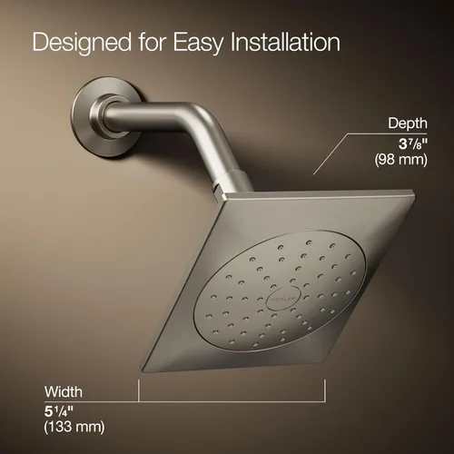 Vista 3 de Kohler 45215-G-BN Loure® Cabezal de ducha de una sola función, 1.75 gpm, níquel cepillado vibrante 2-cepillado níquel