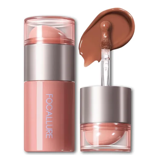 Vista 8 de FOCALLURE Lápiz labial líquido y rubor, crema multiusos para labios y mejillas, acabado mate de larga duración, color de labios suave e hidratante