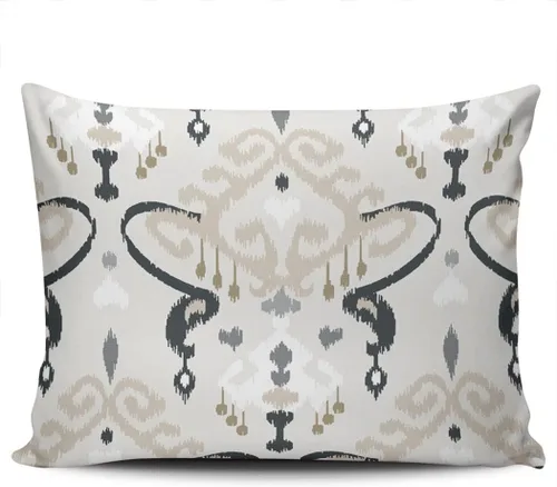Vista 34 de Fundas de almohada decorativas Ikat con patrón de diamante en rojo y crema, cojín personalizable rectangular, tamaño 12 x 16 pulgadas, funda