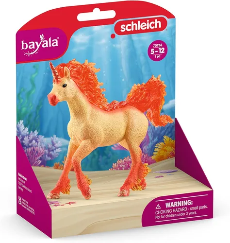 Vista 7 de Schleich Bayala - Elementa - Juguete de semental de unicornio de fuego - Bonitos juguetes de caballo de fantasía para niñas y niños - Figuras