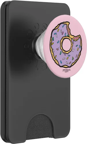 Vista 7 de The Simpsons PopSockets PopSockets intercambiables de rosquilla rociada