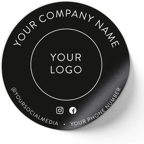 Vista 10 de Calcomanías de vinilo personalizadas con tu imagen, texto, diseño y logotipo. Etiquetas comerciales personalizadas impermeables para embalaje