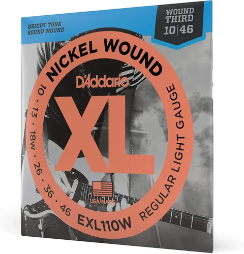 Vista 55 de D'Addario XL EXL157 - Cuerdas de níquel para guitarra eléctrica de 6 cuerdas, entonación perfecta, sensación consistente, durabilidad fiable