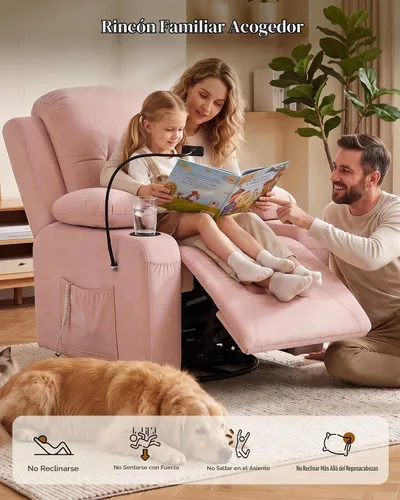 Vista 3 de Silla reclinable giratoria eléctrica con reposabrazos ajustables