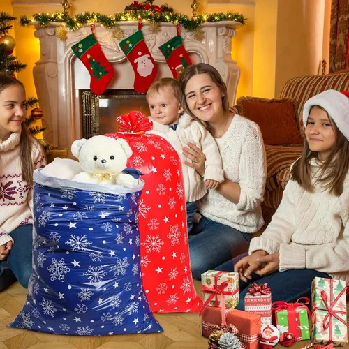 Vista 7 de 2 bolsas de regalo de Navidad de 36 x 56 pulgadas, extra grande, bolsa de regalo gigante, bolsa de envoltura de regalo, bolsas de regalo grandes