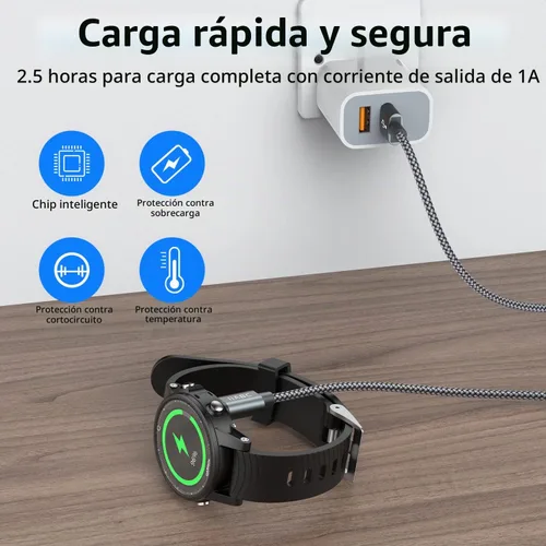 Vista 4 de IIABC Cable de carga compatible con Garmin Watch, paquete de 2 cables de carga USB de 3.3 pies para Garmin Fenix 5 5S Plus 6 6S 6X Pro 7 7S 7X