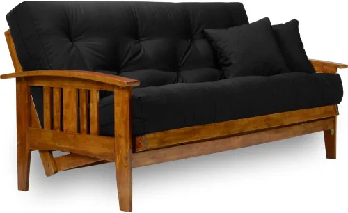 Vista 9 de sofá cama estilo westfield - Tamaño queen, colchón de 8 pulgadas, Madera Noble