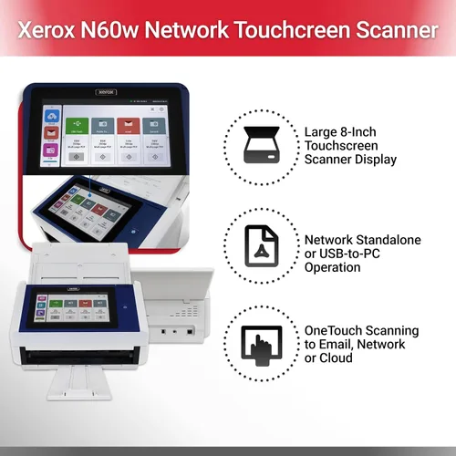 Vista 2 de Xerox N60w Network Touchscreen Scanner