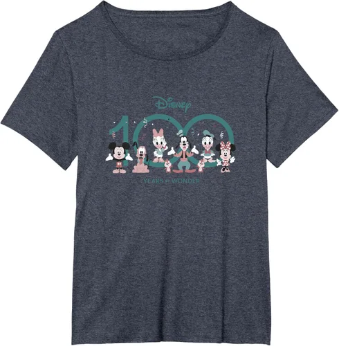 Vista 33 de Disney 100 Years of Wonder Mickey & Pals Muted Cute D100 Camiseta, Negro