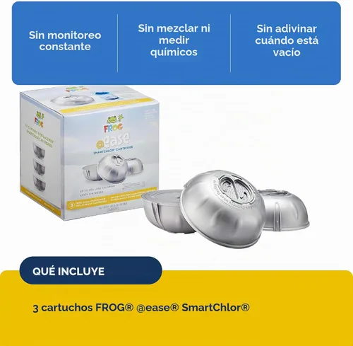 Vista 3 de Cartucho de repuesto SmartChlor FROG @Ease para uso con sistema flotante FROG @Ease para jacuzzi - Sistema sanitizante para jacuzzi que requiere