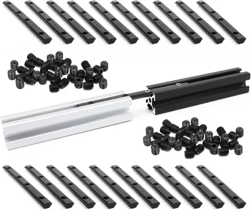 Vista 10 de 8Pcs 2020 Extrusión de Aluminio Ranura en T Bracket de Esquina Serie 20 Hardware Extruido Conector Tri 3 Vías con Tornillo de Ajuste para Perfil