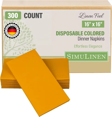 Vista 30 de SimuLinen Servilletas de Papel Desechables con Sensación de Lino Rosa Antiguo Rosa Empolvado – Servilletas de Cena de Boda Tipo Tela, Papel de Lujo