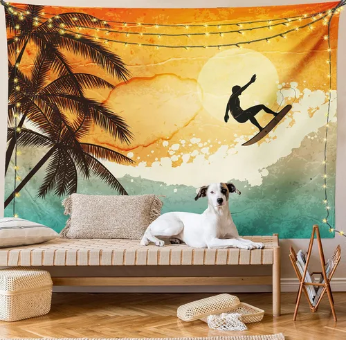 Vista 104 de Ambesonne Tapiz de arte afro, hombre negro fuerte con una corona de trazos impresión de pintura moderna, decoración de tela para colgar en la pared