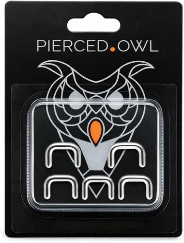Vista 2 de Pierced Owl - Juego de 5 piercings de acero inoxidable 16GA para tabique