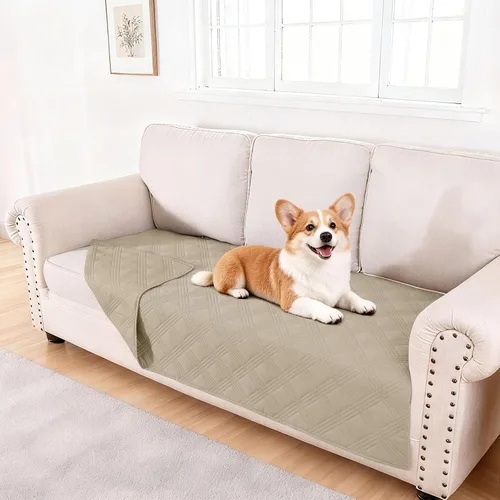 Vista 118 de hyha - Manta impermeable para cama de perro, mantas suaves para mascotas, funda impermeable para sofá para perros, fundas reversibles lavables