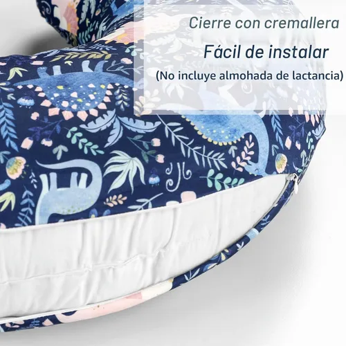 Vista 4 de Pea Pod Fundas de almohada de lactancia, paquete de 2 fundas suaves y adorables para almohadas de lactancia, cómodas fundas elásticas para almohadas