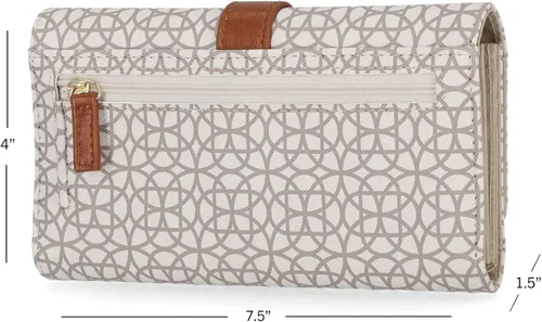 Vista 3 de Mundi - Cartera File Master con bloqueo RFID para mujer, con bolsillo para cambio