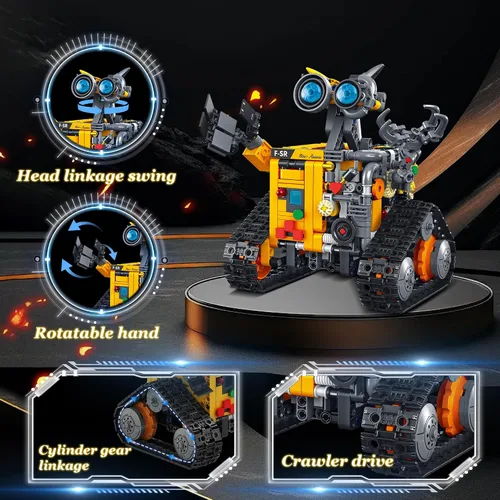 Vista 4 de Kit de construcción de robot, aplicación y control remoto, juguetes de robot para niños, 4 en 1, robot de bloques de construcción de control remoto