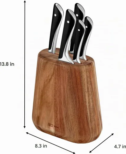 Vista 6 de Jamie Oliver by Tefal - Juego de cuchillos de cocina de 5 piezas, acero inoxidable alemán, cuchillas endurecidas con hielo, agarre cómodo, K267S556