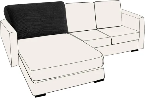 Vista 22 de UNBBRRL Fundas de cojín de asiento para sofá, elásticas, funda de cojín individual para sofá, fundas de cojín para sofá, fundas de héroe protegen