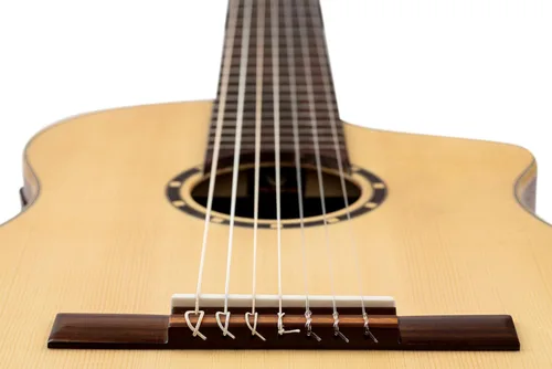 Vista 9 de Family Series Pro - Guitarra clásica de nailon acústico eléctrico de 7 cuerdas con bolsa