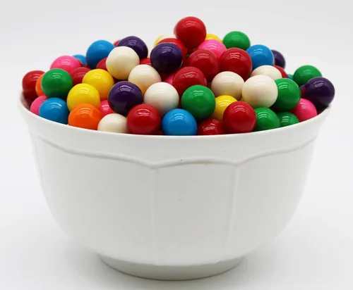 Vista 2 de GumBalls Pequeño Surtido 2.5 libras 608 piezas, Mini Goma de mascar arcoíris para tarros de caramelo y eventos