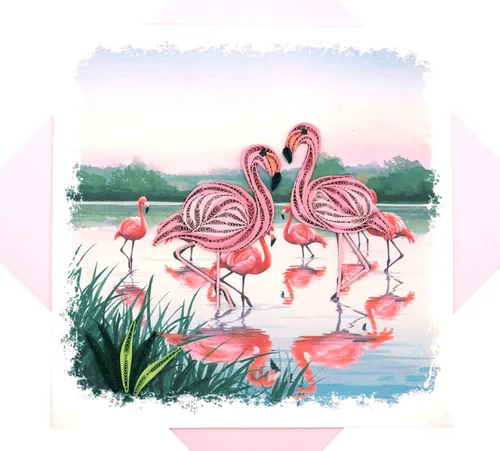Vista 15 de Bluebirds, tarjeta de felicitación 3D, exclusiva dedicada a mano, tarjeta de felicitación de diseño para cumpleaños, día de San Valentín, día