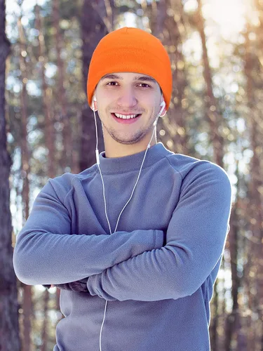 Vista 6 de 6 piezas de invierno gorro de reloj de lana polar cálido cráneo gorro grueso a prueba de viento gorro unisex para ejercicio al aire libre
