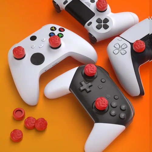 Vista 6 de PlayVital Thumbs - Tapas de cojín para el pulgar para PS54, funda de agarre para el pulgar para Xbox Series XS, tapas de agarre para el pulgar
