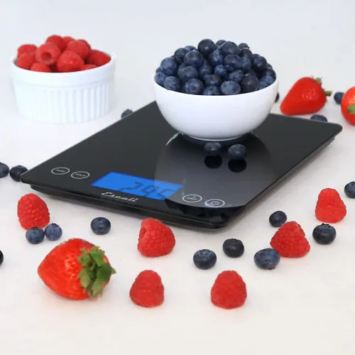 Vista 5 de Escali 2210IB ArtiXL Báscula de Cocina Digital de Vidrio Extra-Grande con Pantalla LCD, Mide Ingredientes Líquidos y Secos, Función de Tara