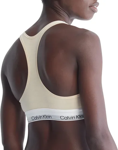 Vista 2 de Calvin Klein Bralette inalámbrico sin forro de algodón para mujer
